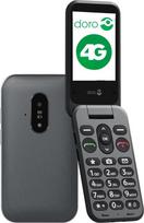 DORO telefonas - "Doro Leva E20" - 4G sulankstomas telefonas senjorams - 2,8 colio ekranas, kontrastingi mygtukai, itin aiškus garsas, HD balsas, fotoaparatas, "Doro Secure" mygtukas - su įkrovimo doku - juodas