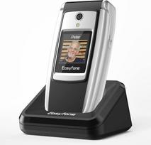 Easyfone T300 4G Senior Mobile Phone Folding Mobile Phone without Contract, Large Buttons Mobile Phone Simple and Buttons Emergency Call Function, Torch, 1500 mAh Battery and Charging Station (Black)