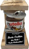 Nutella dovana dukrai Kalėdoms - geležies rezervinis šaukštas Nutella - juokingas dovanų rinkinys Nutella mėgėjams - geriausia dukra pasaulyje Linksmų Kalėdų