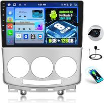 OiLiehu 6+128G 8 Core Android 13 Double DIN Radio CarPlay Android automobilis Mazda 5 2007-2010 m. Automobilinis radijas su ekranu 9 colių su Mirror Link Bluetooth GPS FM RDS WiFi SWC DSP/EQ atbulinės eigos kamera