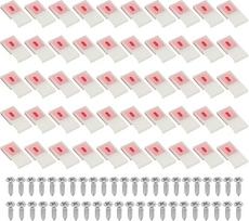 PATIKIL 150 LED šviesos juostų laikiklių pakuotė, 10 mm lauko šviesos laikikliai, lipnus LED šviesos laikiklis, kabelių organizatorius su tvirtinimo varžtais, baltos spalvos