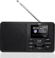 XORO DAB 142 Nešiojamasis skaitmeninis radijas, FM ir DAB+ priėmimas, stočių atmintis, RDS funkcija, žadintuvas, "Bluetooth", maitinimas iš baterijos ir tinklo, teleskopinė antena