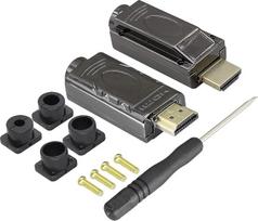 zdyCGGTime HDMI laidų terminalo adapteris be varžtų, HDMI vyriškas modulis be lydmetalio kištuko prijungimo dėžutė HD kabelio jungties signalo modulis su metaliniu korpuso adapteriu (2 vnt.)