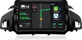 [6G + 128G] IPS 9 colių "Android 15" automobilinis radijas "Ford Kuga Escape C-max 2013-2017" su "Navi Octa Core" [Integruotas "CarPlay"/"Android Car"/"DSP"/"Mirror Link"/"GPS Navi"/"360 Camera"/"Bluetooth 5.0"/"WiFi"/"USB