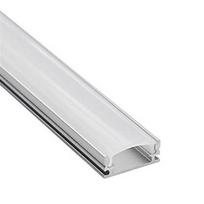 Aliuminio profilis LED juostoms 001W, 3 m, su pieniniu dangteliu