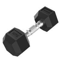 Hanteliai TUNTURI Platinum Hex Rubber Dumbbell, 1-50kg (Svoris: 1 x 8 kg)