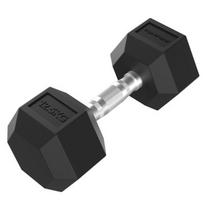 Hanteliai TUNTURI Platinum Hex Rubber Dumbbell, 1-50kg (Svoris: 1 x 12,5 kg)