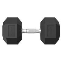 Hanteliai TUNTURI Platinum Hex Rubber Dumbbell, 1-50kg (Svoris: 1 x 27,5 kg)