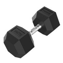 Hanteliai TUNTURI Platinum Hex Rubber Dumbbell, 1-50kg (Svoris: 1 x 30 kg)