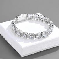 11mm Square Zircon Rock Candy Diamond Cuban Chain Jewelry
