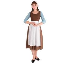 Helovino tematikos vakarėlis Pelenės šou kostiumas, Cosplay tarnaitės suknelė Ruda suknelė M