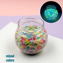 Švytintys 3-5 mm smėlio akmenukai: Šviečiantys dervos akmenukai akvariumui, sodui ir kraštovaizdžio dekoravimui. 1000 pieces/bag turkis