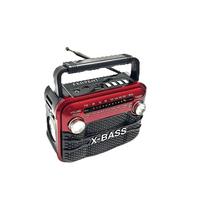 Nešiojamas kompaktiškas FM radijas, išėjimo galia 3W FM/AM/SW1-6/USB/TF/BT atkūrimas, daugiajuostis buitinis žibintuvėlis, gali būti naudojamas viduje ir lauke raudona