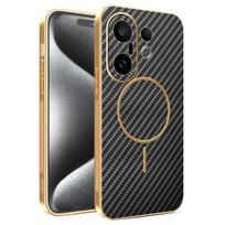Dėklas Vivo X200 FE/ S30 Pro Mini Naujas Galvanizuotas Kevlaro Magnetinis Matinis Dangtelis Vivo X200FE Atsparus Smūgiams Bamperis Funda vivo X200 FE juoda