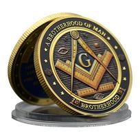 Masonų Freemasonry Sidabrinė Monetų Kolekcionuojami Daiktai Brolija Dievo Akis Monetų Gamyba Gerus Vyrus Geresniais Atminimo Medalis