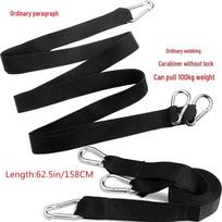 Jėgos ir vikrumo pasipriešinimo juosta su rogių diržais Strap and Buckle juoda