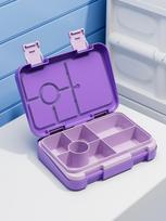 1100Ml Cartoon Printed Lunch Box Microwavable Bento Box Halloween Interlayer Leakproof Storage Box Hermetic Containers Students 5&2 violetinė