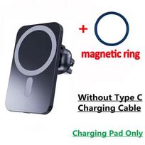 30W magnetinis belaidis automobilinis įkroviklis, skirtas iPhone 16 15 14 13 12 Pro Max Mini, automobilinis telefono laikiklis, stovas, greito įkrovimo stotelė juoda