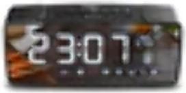 "Green Blue GB200" GB200 Laikrodžio radijas Laikrodžio radijas su veidrodiniu ekranu Termovizorius AUX-IN "Bluetooth" SD kortelių skaitytuvas Dvigubas žadintuvas Snooze funkcija 2200 mAh FM (juodas)