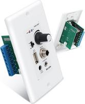 "Herdio" "Bluetooth" sieninis stiprintuvas 4 kanalai Garsumo valdymas Sieninė plokštė USB/MIC/AUX (3,5 mm) įėjimai Prijunkite 4 garsiakalbius