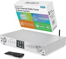 "Majority Fitzwilliam Hi-Fi" imtuvas - internetinis radijas skaitmeninis radijas DAB / DAB + FM - "Spotify connect" - "Bluetooth" - nuotolinio valdymo pultas - USB ir AUX jungtis - WLAN - skaitmeninės ir analoginės jungtys (juoda)