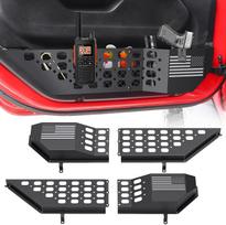 Metalinė priekinių durų kišenės laikymo dėžutės komplektas Jeep Wrangler JL JLU 4XE 2018+ ir Gladiator JT 2020+(Netinka elektra valdomoms sėdynėms), 4 vnt