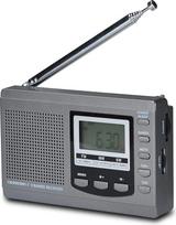 "Songway" visos juostos AM/FM/SW DSP radijas Stereofoninis garsiakalbis LCD ekranas Žadintuvas Miego laikmatis Kišeninis radijas Skaitmeninė demoduliacija Geriausias priėmimas su teleskopine antena (pilka)