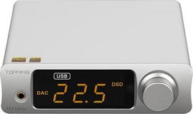 "Topping DX3 Pro + Bluetooth 5.0" ausinių stiprintuvas LDAC garso dekoderis DSD512 DAC mažo triukšmo stiprintuvas namams ir kompiuteriui, sidabrinis