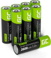 Green Cell 2600mAh 1.2V 8 Stck Vorgeladene NI-MH AA-Akkus - Akumuliatoriai AA/Mignon, sofort einsatzbereit, geringe Selbstentladung, wiederaufladbare Akku Batterie, ohne Memory-Effekt