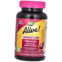Multivitamins for Women 50+, Alive! Women's 50+ Premium Gummy Multivitamin, Nature's Way  75tabs Cherry-grape (36344136) 75tab
