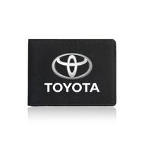 1 vnt. Automobilio emblema Vairuotojo pažymėjimo dėklas ID Kredito kortelių laikiklis Toyota TRD C-hr Prado Rav4 Yaris Hilux Prius Avensis Corolla Camry TOYOTA