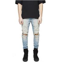 Kanye West Style High-Street Men's Ripped Slim Fit Jeans 36