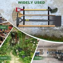 Wall Mount Shed Organizer With Large Storage Space Heavy Duty Garage Tool Garden Supplies Holder For Shovels And Rakes CHINA gray