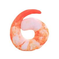 3D Krevetės Baklažano U formos Pagalvė Kimštas Pliušinis Kaklui Kelioninis Namų Lovos Žaislas Shrimp