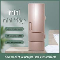 Kompaktiškas dvigubo naudojimo USB mini šaldytuvas kosmetikai: Šaldymas ir šilumos išsaugojimas Rose Gold [New Model]
