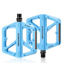 Double DU Bearing Nylon Bicycle Pedals with Reflector Ultralight Bike Pedals Bicycle Platform Pedals Bike Accessories mėlyna