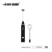 MHW-3BOMBER Electric Milk Frother and Latte Art Handheld USB Foamer žalia