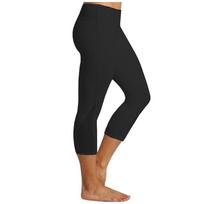 Moteriškos antblauzdžiai Fitnesas Sporto salė Bėgimas Slim Tight Yoga Sportinės kelnės S juoda
