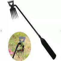 Mangano plieno ravėjimo grėblys: Sodininkystės įrankis dirvos purenimui ir laukinių daržovių šalinimui black
