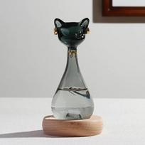 Transparent Crystal Water Drop Weather Forecast Bottle Storm Heart Glass Liquid Wood Base Ornament Home Wedding Decor Craft Gift juoda