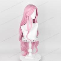 Fluttershy Cosplay Wig Synthetic Hair Unisex 100cm Long Curly Wave Pink Women Hairs Anime Heat Resistant Wigs as the picture-
