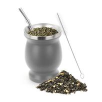 Yerba Mate Gourd Puodelis 304 Nerūdijančio Plieno 8oz Mate Puodelis Dviguba Sienelė 8oz Argentinietiški Yerba Mate Gourd Puodeliai Karštiems ir Šaltiems Gėrimams <200ml tamsiai pilka spalva