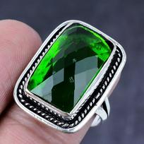 Peridoto brangakmenio 925 sterlingų sidabro žiedo dydis 8