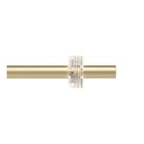 Matinės auksinės spalvos iš plieno išplečiamas užuolaidos strypas 107 - 305 cm Flute – Umbra
