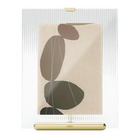 Auksinės spalvos iš stiklo pastatomas rėmas 19x23 cm Flute – Umbra