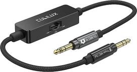 "Cubilux" 3,5 mm TRS linijos į mikrofoną slopintuvo kabelis su 3 lygių reguliavimu 10 dB 20 dB 30 dB stereofoninio garso adapteris DSLR fotoaparatui vaizdo kamerai maišytuvui DAC 30 cm