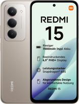 "Xiaomi Redmi 15", išmanusis telefonas, 8 + 256GB, 6,9 colių FHD + 144 Hz "DotDisplay" ekranas, "Snapdragon 685", 50 MP dirbtinio intelekto dviguba kamera, 7000 mAh baterija, titano pilka