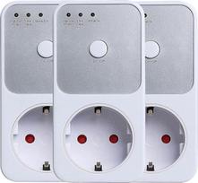 Automatinė apsauga nuo įtampos kištukinio lizdo apsaugos nuo viršįtampių apsaugos kištukinio lizdo adapterio kištukinio lizdo jungiklis AC 220 V maitinimo viršįtampių saugiklis ES kištukinio lizdo kištukinis lizdas šaldytuvo apsauga (3 vnt.)