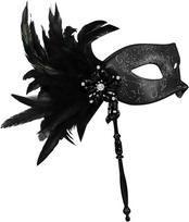 Cupimatch Venecijos karnavalo kaukė Plastikinės moterys plunksnų metalo strypas Elegantiškas Rhinestone karoliukai kostiumas Prom makiažas maskaradas