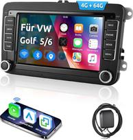 ESSGOO 4+64G belaidis "CarPlay" "Android" automobilinis radijas, skirtas VW Caddy Golf MK5 6 Polo Passat Seat RCD330, "Android 14" 2 DIN "Bluetooth" radijas su 7 colių jutikliniu ekranu FM RDS GPS WiFi palydovinė navigacija